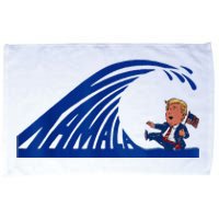 Wave Of Blue Cats For Kamala Funny Trump For Ladies For Guy Microfiber Hand Towel