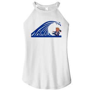 Wave Of Blue Cats For Kamala Funny Trump For Ladies For Guy Women's Perfect Tri Rocker Tank