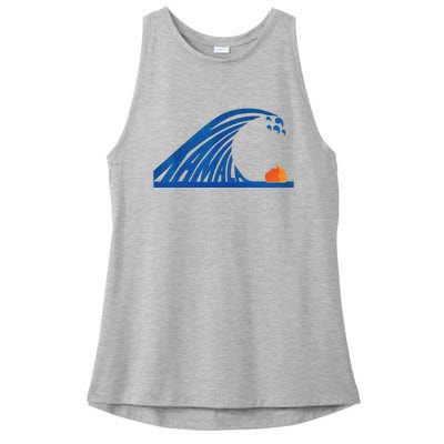 Wave Of Blue Cats For Kamala Ladies PosiCharge Tri-Blend Wicking Tank