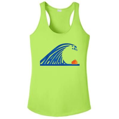 Wave Of Blue Cats For Kamala Ladies PosiCharge Competitor Racerback Tank