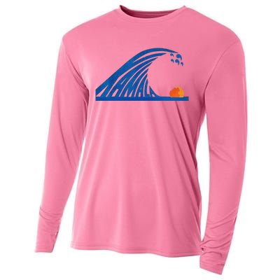 Wave Of Blue Cats For Kamala Cooling Performance Long Sleeve Crew