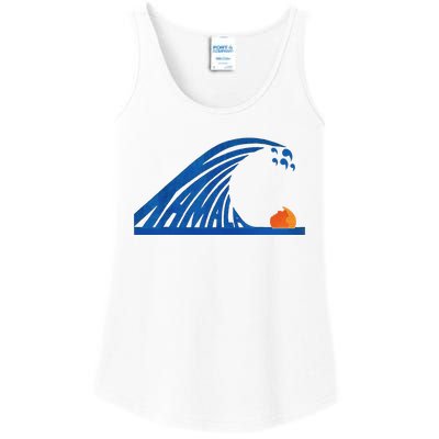 Wave Of Blue Cats For Kamala Ladies Essential Tank