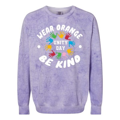 Wear Orange Be Kind Colorblast Crewneck Sweatshirt