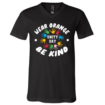 Wear Orange Be Kind V-Neck T-Shirt