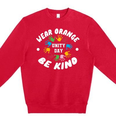 Wear Orange Be Kind Premium Crewneck Sweatshirt