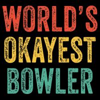 World's Okayest Bowler Funny Bowling Lover Vintage Retro Doggie Tank