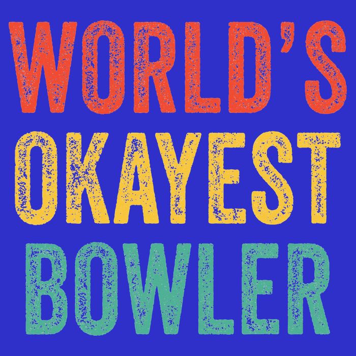 World's Okayest Bowler Funny Bowling Lover Vintage Retro Womens Tank Top