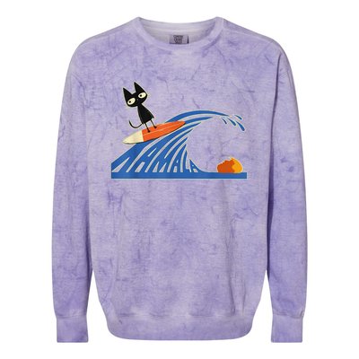 Wave Of Blue Cats Blue Cats Wave For Kamala Cats Funny Colorblast Crewneck Sweatshirt