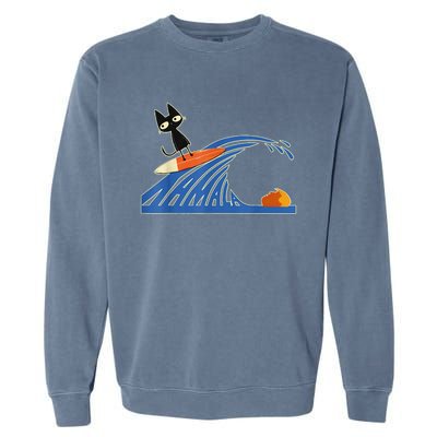 Wave Of Blue Cats Blue Cats Wave For Kamala Cats Funny Garment-Dyed Sweatshirt