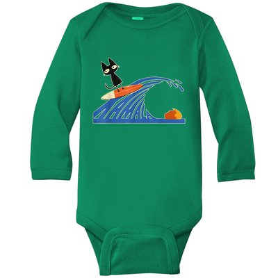 Wave Of Blue Cats Blue Cats Wave For Kamala Cats Funny Baby Long Sleeve Bodysuit