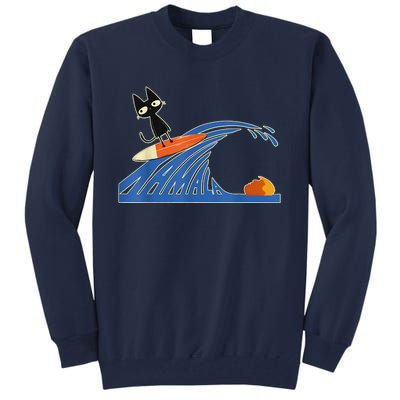 Wave Of Blue Cats Blue Cats Wave For Kamala Cats Funny Tall Sweatshirt