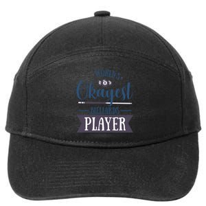 World's Okayest Billiards Player Billiards Dad Gift For Mother's Day 7-Panel Snapback Hat