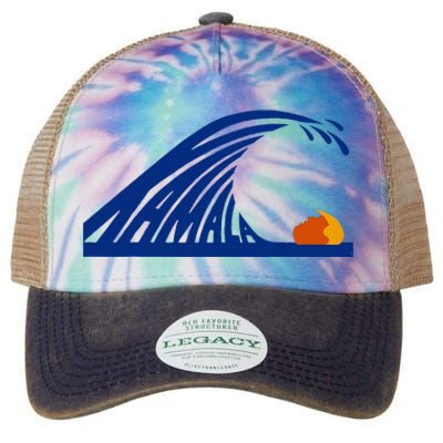 Wave Of Blue Cats For Kamala Funny Trump For Ladies For Guy Legacy Tie Dye Trucker Hat