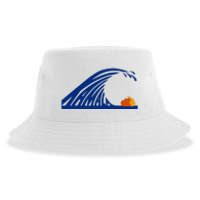 Wave Of Blue Cats For Kamala Funny Trump For Ladies For Guy Sustainable Bucket Hat