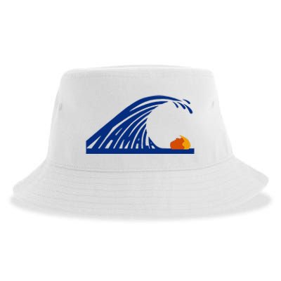 Wave Of Blue Cats For Kamala Funny Trump For Ladies For Guy Sustainable Bucket Hat