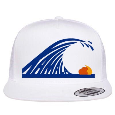 Wave Of Blue Cats For Kamala Funny Trump For Ladies For Guy Flat Bill Trucker Hat