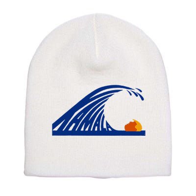 Wave Of Blue Cats For Kamala Funny Trump For Ladies For Guy Short Acrylic Beanie