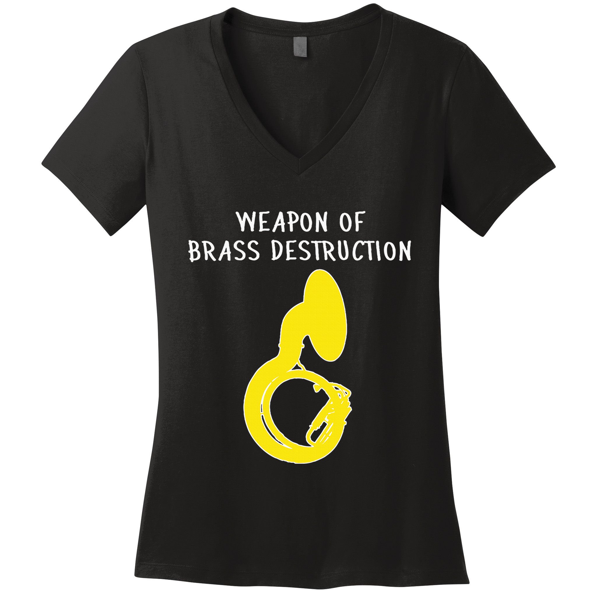 Weapon Of Brass Destruction Humorous Sousaphone Women's V-Neck T-Shirt