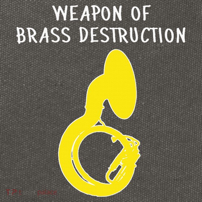 Weapon Of Brass Destruction Humorous Sousaphone Cotton Canvas Backpack