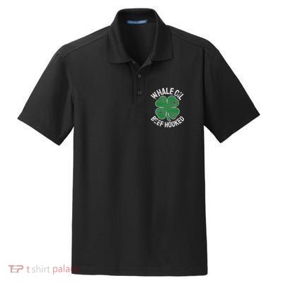 Whale Oil Beef Hooked Gift Speak St Patricks Day Irish Dry Zone Grid Polo