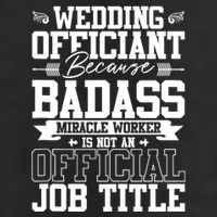 Wedding Officiant Because Badass Miracle Worker Adult Drive Performance Visor