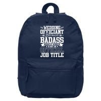 Wedding Officiant Because Badass Miracle Worker 16 in Basic Backpack