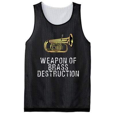 Weapon Of Brass Destruction Funny Marching Baritone Mesh Reversible Basketball Jersey Tank