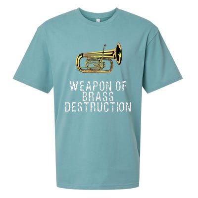 Weapon Of Brass Destruction Funny Marching Baritone Sueded Cloud Jersey T-Shirt