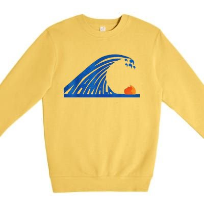 Wave Of Blue Wave Wave Of Blue Cats The Madam Bule Wave Premium Crewneck Sweatshirt