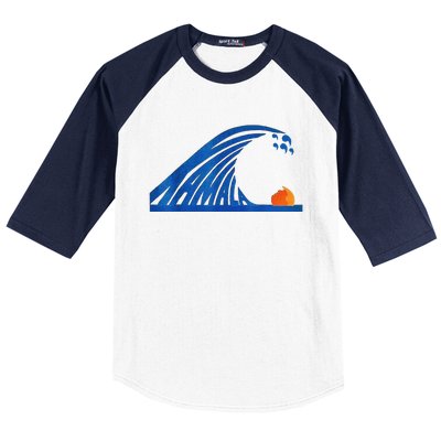 Wave Of Blue Wave Wave Of Blue Cats The Madam Bule Wave Baseball Sleeve Shirt