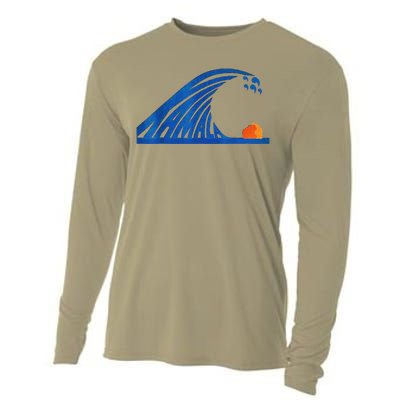 Wave Of Blue Wave Wave Of Blue Cats The Madam Bule Wave Cooling Performance Long Sleeve Crew