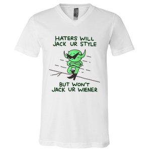 Wizard Of Barge Haters Will Jack Ur Style But Won’T Jack Ur Wiener V-Neck T-Shirt