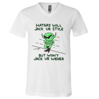 Wizard Of Barge Haters Will Jack Ur Style But Won’T Jack Ur Wiener V-Neck T-Shirt