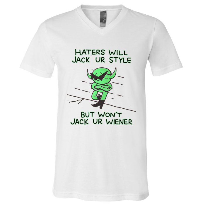 Wizard Of Barge Haters Will Jack Ur Style But Won’T Jack Ur Wiener V-Neck T-Shirt