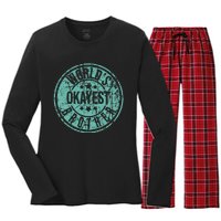 Worlds Okayest Brother Funny Sibling Birthday Women's Long Sleeve Flannel Pajama Set 