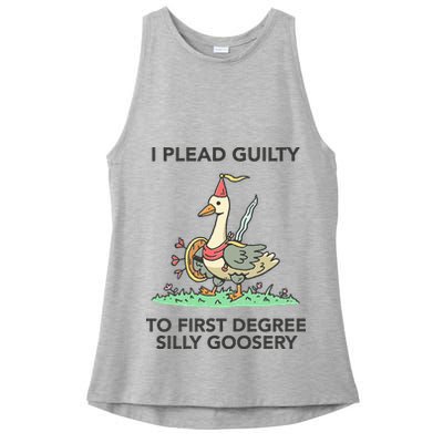 Wizard Of Barge I Plead Guilty To First Degree Silly Goosery Ladies PosiCharge Tri-Blend Wicking Tank