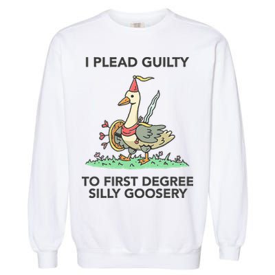 Wizard Of Barge I Plead Guilty To First Degree Silly Goosery Garment-Dyed Sweatshirt