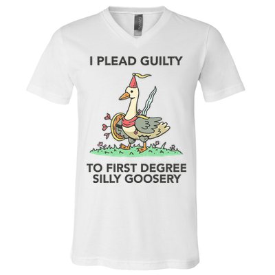Wizard Of Barge I Plead Guilty To First Degree Silly Goosery V-Neck T-Shirt