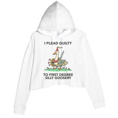 Wizard Of Barge I Plead Guilty To First Degree Silly Goosery Crop Fleece Hoodie