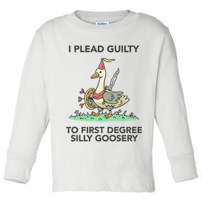 Wizard Of Barge I Plead Guilty To First Degree Silly Goosery Toddler Long Sleeve Shirt