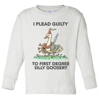 Wizard Of Barge I Plead Guilty To First Degree Silly Goosery Toddler Long Sleeve Shirt