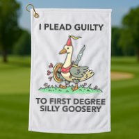 Wizard Of Barge I Plead Guilty To First Degree Silly Goosery Golf Towel