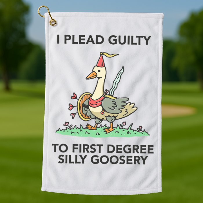 Wizard Of Barge I Plead Guilty To First Degree Silly Goosery Golf Towel