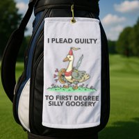 Wizard Of Barge I Plead Guilty To First Degree Silly Goosery Golf Towel