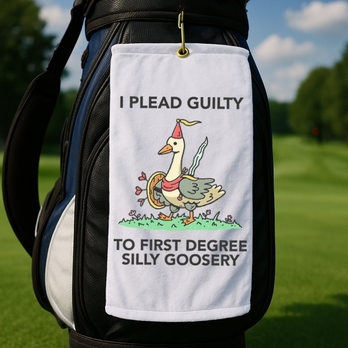 Wizard Of Barge I Plead Guilty To First Degree Silly Goosery Golf Towel