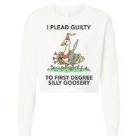Wizard Of Barge I Plead Guilty To First Degree Silly Goosery Cropped Pullover Crew