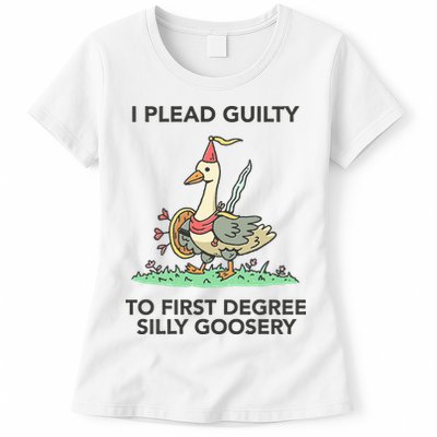 Wizard Of Barge I Plead Guilty To First Degree Silly Goosery Womens T-Shirt