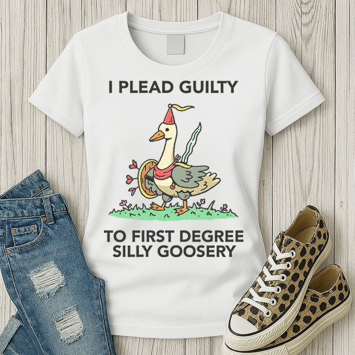 Wizard Of Barge I Plead Guilty To First Degree Silly Goosery Womens T-Shirt