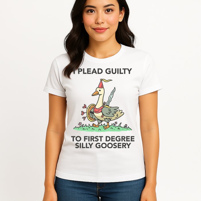 Wizard Of Barge I Plead Guilty To First Degree Silly Goosery Womens T-Shirt