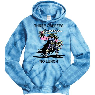 Wizard Of Barge Three Coffees No Lunch Tie Dye Hoodie